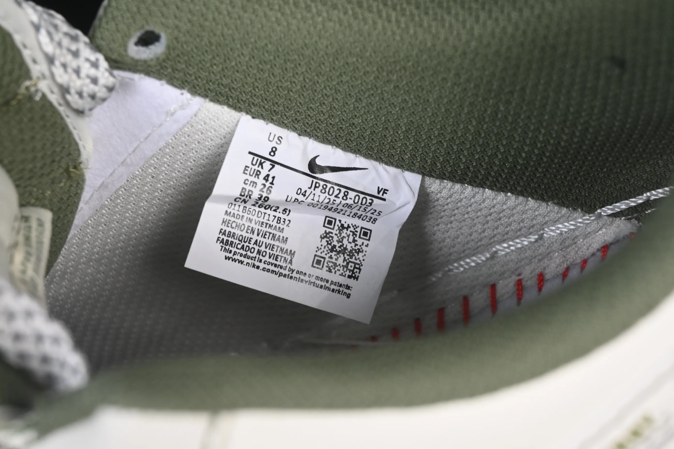 All categories Nk Air Force 1 Air Force series Nk Air Force 1 Low Air Force low top Nike Air Force 1'07 Low Burberry co-branded Mi Army green electric embroidery Air Force 1 low top casual sneakers JP8028-003